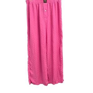 Savage Fenty Pink Wide Leg Lounge Pants Size Medium Loose Textured Sleep